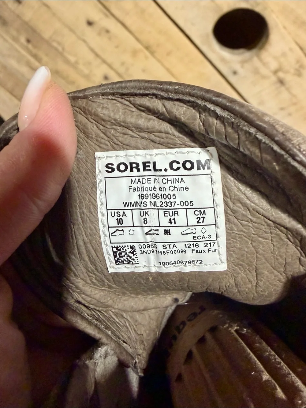 SOREL – Conquest Wedge Waterproof Leather Boots – Gray Kettle/Aviation – Sz. 10